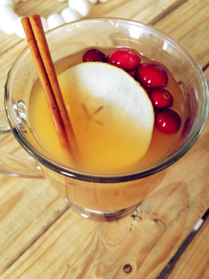 Apple Cider with Cranberries and Pears